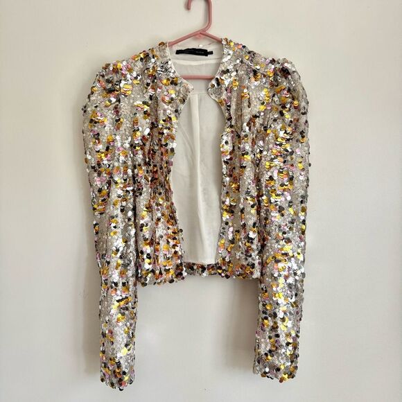 House of Harlow 1960 x Revolve Sequin Embellished Jacket | Size S - Picture 1 of 9